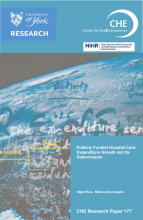 Publicly funded hospital care: expenditure growth and its determinants: (CHE Research Paper 177)